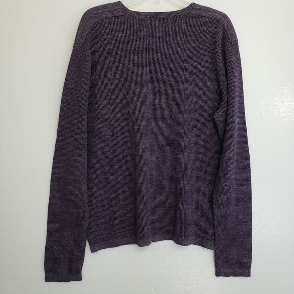 Michael Kors Men's Large Purple Cotton and Wool Blend Sweater - Picture 8 of 8